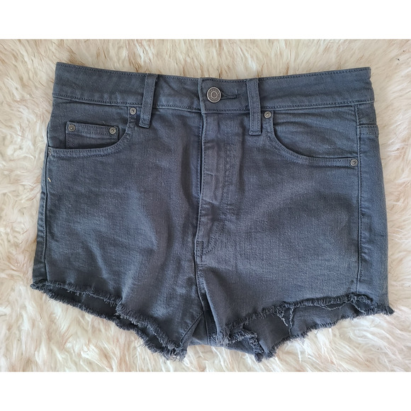 Talula Women Shorts Size 28 Cut Off High Rise Gray‎ Wash Jean Denim Western Boho - Picture 1 of 16